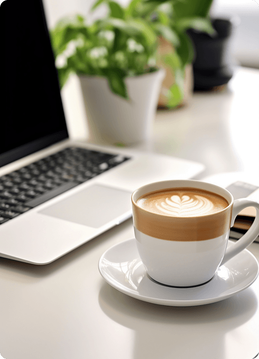 Laptop and coffee - automatic settlements
